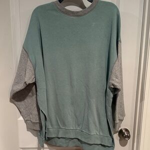 Teal and Gray Sweater